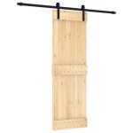 vidaXL Ușă glisantă cu set de feronerie 70x210 cm, lemn masiv de pin vidaXL Ușă glisantă cu set de feronerie 70x210 cm, lemn masiv de pin