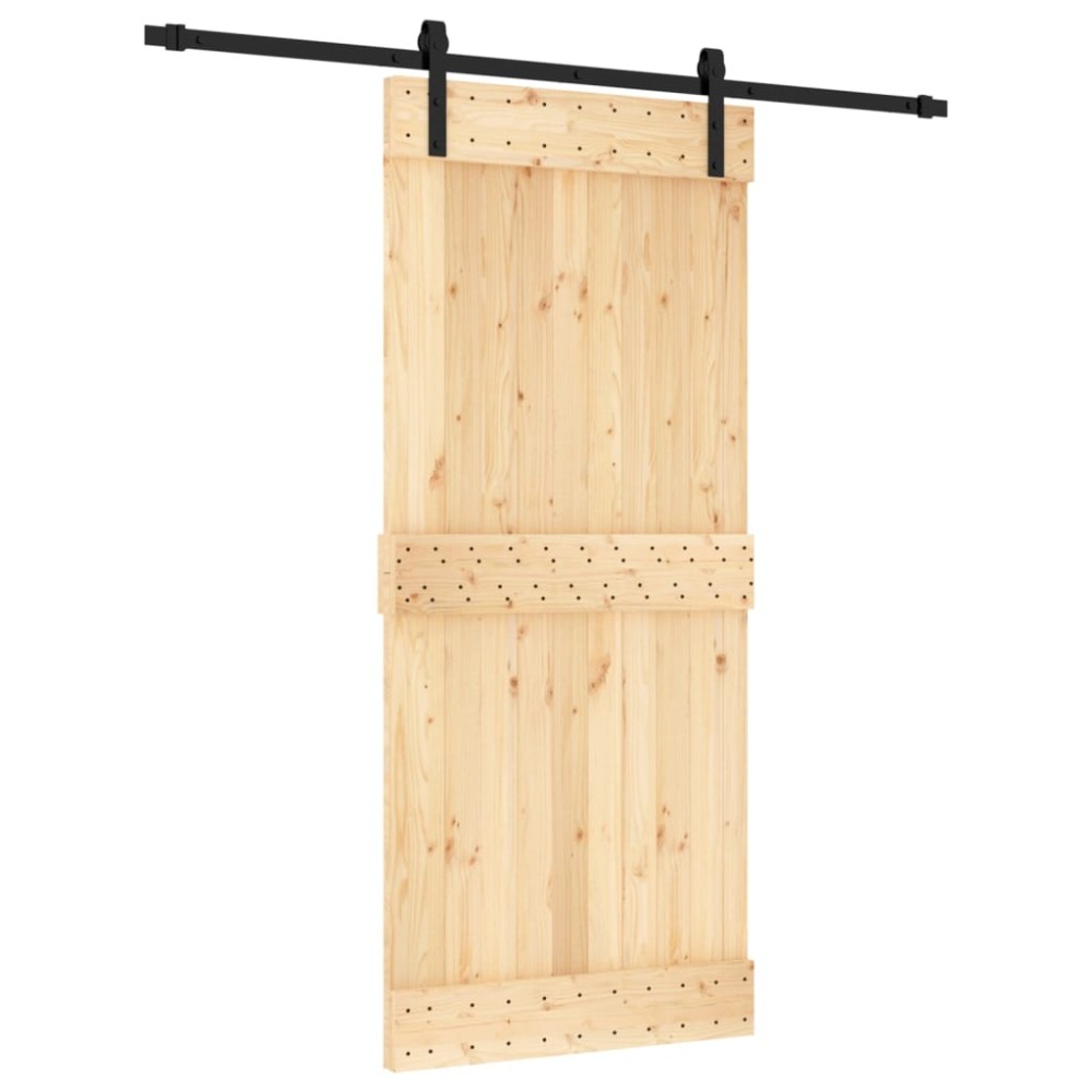 vidaXL Ușă glisantă cu set feronerie, 90x210 cm, lemn masiv de pin