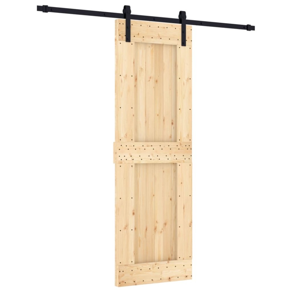 vidaXL Ușă glisantă cu set de feronerie 70x210 cm, lemn masiv de pin
