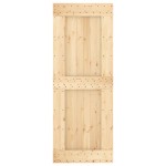 vidaXL Ușă glisantă cu set de feronerie 80x210 cm, lemn masiv de pin vidaXL Ușă glisantă cu set de feronerie 80x210 cm, lemn masiv de pin