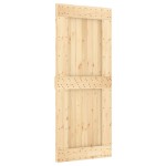 vidaXL Ușă glisantă cu set de feronerie 85x210 cm, lemn masiv de pin vidaXL Ușă glisantă cu set de feronerie 85x210 cm, lemn masiv de pin