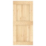 vidaXL Ușă glisantă cu set de feronerie 95x210 cm, lemn masiv de pin vidaXL Ușă glisantă cu set de feronerie 95x210 cm, lemn masiv de pin