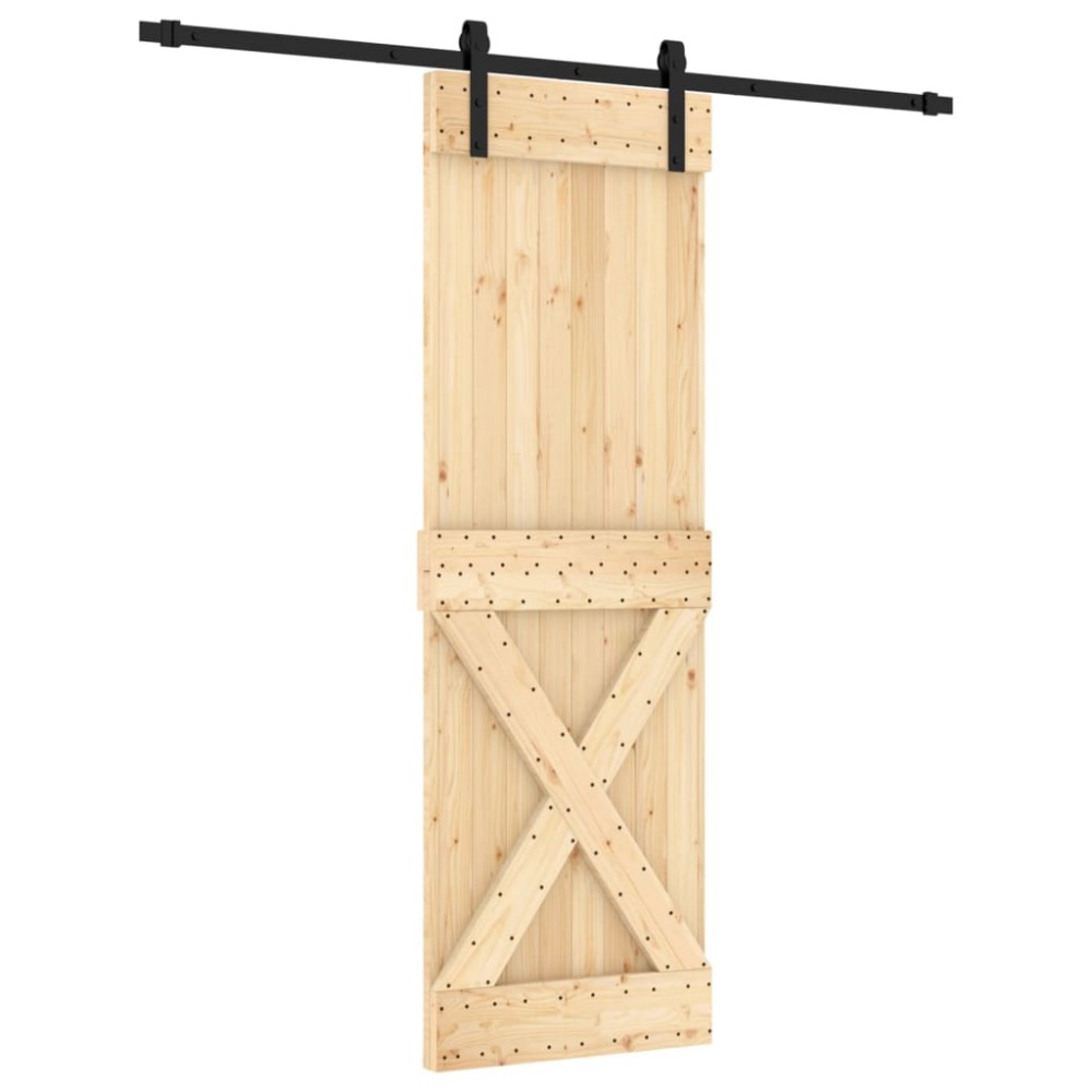 vidaXL Ușă glisantă cu set de feronerie 70x210 cm, lemn masiv de pin