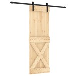 vidaXL Ușă glisantă cu set de feronerie 70x210 cm, lemn masiv de pin vidaXL Ușă glisantă cu set de feronerie 70x210 cm, lemn masiv de pin