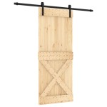 vidaXL Ușă glisantă cu set de feronerie 85x210 cm, lemn masiv de pin vidaXL Ușă glisantă cu set de feronerie 85x210 cm, lemn masiv de pin