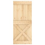 vidaXL Ușă glisantă cu set feronerie, 90x210 cm, lemn masiv de pin vidaXL Ușă glisantă cu set feronerie, 90x210 cm, lemn masiv de pin