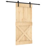 vidaXL Ușă glisantă cu set de feronerie 95x210 cm, lemn masiv de pin vidaXL Ușă glisantă cu set de feronerie 95x210 cm, lemn masiv de pin