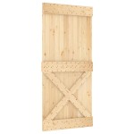 vidaXL Ușă glisantă cu set de feronerie 95x210 cm, lemn masiv de pin vidaXL Ușă glisantă cu set de feronerie 95x210 cm, lemn masiv de pin