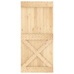 vidaXL Ușă glisantă cu set de feronerie 95x210 cm, lemn masiv de pin vidaXL Ușă glisantă cu set de feronerie 95x210 cm, lemn masiv de pin