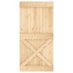 vidaXL Ușă glisantă cu set feronerie, 100x210 cm, lemn masiv de pin vidaXL Ușă glisantă cu set feronerie, 100x210 cm, lemn masiv de pin