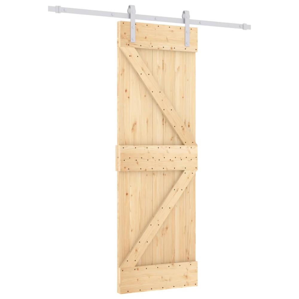 vidaXL Ușă glisantă cu set de feronerie 70x210 cm, lemn masiv de pin