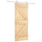 vidaXL Ușă glisantă cu set de feronerie 85x210 cm, lemn masiv de pin vidaXL Ușă glisantă cu set de feronerie 85x210 cm, lemn masiv de pin