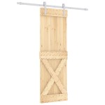 vidaXL Ușă glisantă cu set de feronerie 70x210 cm, lemn masiv de pin vidaXL Ușă glisantă cu set de feronerie 70x210 cm, lemn masiv de pin