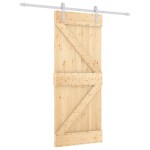 vidaXL Ușă glisantă cu set de feronerie 85x210 cm, lemn masiv de pin vidaXL Ușă glisantă cu set de feronerie 85x210 cm, lemn masiv de pin