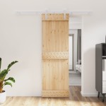 vidaXL Ușă glisantă cu set de feronerie 70x210 cm, lemn masiv de pin vidaXL Ușă glisantă cu set de feronerie 70x210 cm, lemn masiv de pin