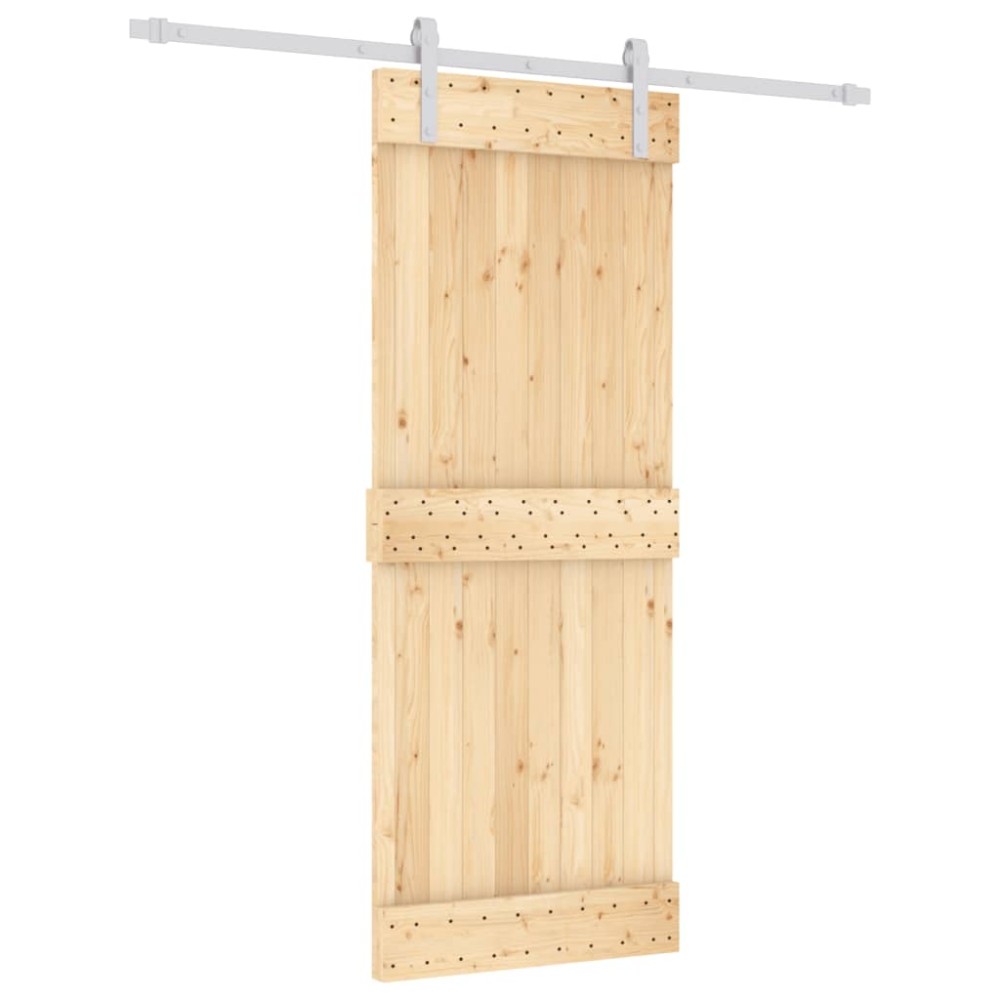 vidaXL Ușă glisantă cu set de feronerie 80x210 cm, lemn masiv de pin