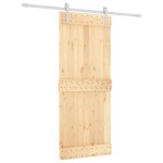 vidaXL Ușă glisantă cu set de feronerie 85x210 cm, lemn masiv de pin vidaXL Ușă glisantă cu set de feronerie 85x210 cm, lemn masiv de pin