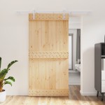 vidaXL Ușă glisantă cu set feronerie, 100x210 cm, lemn masiv de pin vidaXL Ușă glisantă cu set feronerie, 100x210 cm, lemn masiv de pin