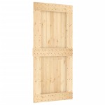 vidaXL Ușă glisantă cu set de feronerie 95x210 cm, lemn masiv de pin