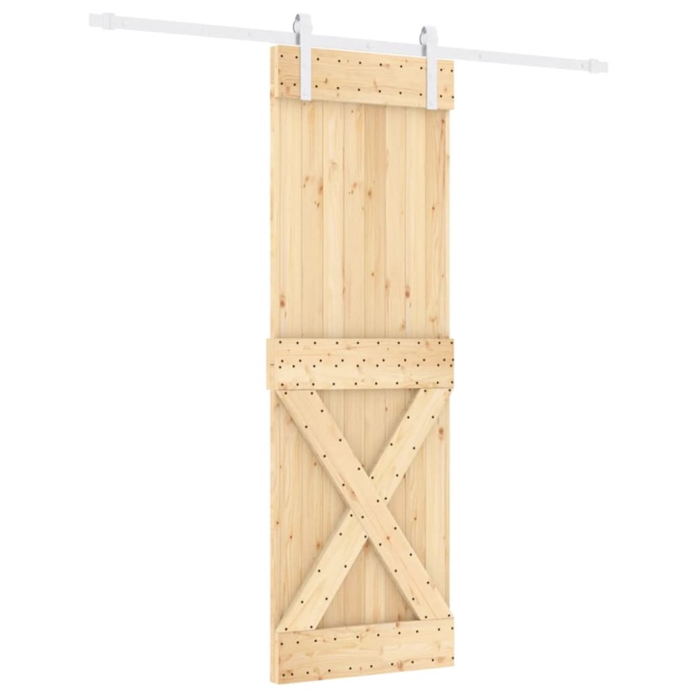 vidaXL Ușă glisantă cu set de feronerie 70x210 cm, lemn masiv de pin