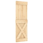 vidaXL Ușă glisantă cu set de feronerie 70x210 cm, lemn masiv de pin vidaXL Ușă glisantă cu set de feronerie 70x210 cm, lemn masiv de pin
