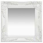 vidaXL Oglindă de perete în stil baroc, alb, 40 x 40 cm vidaXL Oglindă de perete în stil baroc, alb, 40 x 40 cm