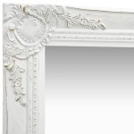 vidaXL Oglindă de perete în stil baroc, alb, 40 x 40 cm vidaXL Oglindă de perete în stil baroc, alb, 40 x 40 cm