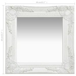 vidaXL Oglindă de perete în stil baroc, alb, 40 x 40 cm vidaXL Oglindă de perete în stil baroc, alb, 40 x 40 cm