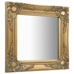 vidaXL Oglindă de perete în stil baroc, auriu, 40 x 40 cm vidaXL Oglindă de perete în stil baroc, auriu, 40 x 40 cm