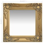 vidaXL Oglindă de perete în stil baroc, auriu, 40 x 40 cm vidaXL Oglindă de perete în stil baroc, auriu, 40 x 40 cm