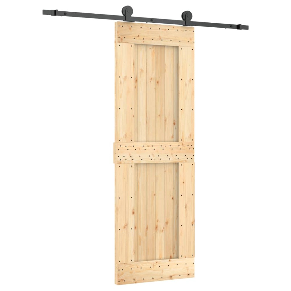 vidaXL Ușă glisantă cu set de feronerie 70x210 cm, lemn masiv de pin