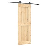 vidaXL Ușă glisantă cu set de feronerie 70x210 cm, lemn masiv de pin vidaXL Ușă glisantă cu set de feronerie 70x210 cm, lemn masiv de pin