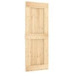 vidaXL Ușă glisantă cu set de feronerie 80x210 cm, lemn masiv de pin vidaXL Ușă glisantă cu set de feronerie 80x210 cm, lemn masiv de pin