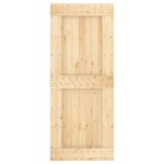 vidaXL Ușă glisantă cu set de feronerie 85x210 cm, lemn masiv de pin vidaXL Ușă glisantă cu set de feronerie 85x210 cm, lemn masiv de pin