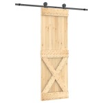 vidaXL Ușă glisantă cu set de feronerie 70x210 cm, lemn masiv de pin vidaXL Ușă glisantă cu set de feronerie 70x210 cm, lemn masiv de pin
