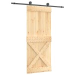 vidaXL Ușă glisantă cu set de feronerie 85x210 cm, lemn masiv de pin vidaXL Ușă glisantă cu set de feronerie 85x210 cm, lemn masiv de pin