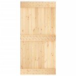 vidaXL Ușă glisantă cu set feronerie, 100x210 cm, lemn masiv de pin vidaXL Ușă glisantă cu set feronerie, 100x210 cm, lemn masiv de pin