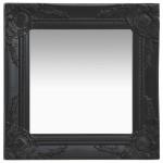 vidaXL Oglindă de perete în stil baroc, negru, 40 x 40 cm vidaXL Oglindă de perete în stil baroc, negru, 40 x 40 cm