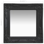 vidaXL Oglindă de perete în stil baroc, negru, 40 x 40 cm vidaXL Oglindă de perete în stil baroc, negru, 40 x 40 cm