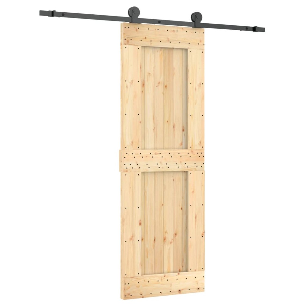 vidaXL Ușă glisantă cu set de feronerie 70x210 cm, lemn masiv de pin