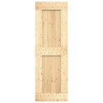 vidaXL Ușă glisantă cu set de feronerie 70x210 cm, lemn masiv de pin vidaXL Ușă glisantă cu set de feronerie 70x210 cm, lemn masiv de pin