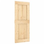 vidaXL Ușă glisantă cu set de feronerie 85x210 cm, lemn masiv de pin vidaXL Ușă glisantă cu set de feronerie 85x210 cm, lemn masiv de pin