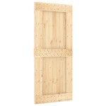 vidaXL Ușă glisantă cu set feronerie, 90x210 cm, lemn masiv de pin vidaXL Ușă glisantă cu set feronerie, 90x210 cm, lemn masiv de pin