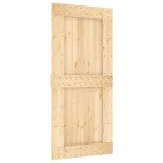 vidaXL Ușă glisantă cu set de feronerie 95x210 cm, lemn masiv de pin