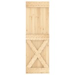 vidaXL Ușă glisantă cu set de feronerie 70x210 cm, lemn masiv de pin vidaXL Ușă glisantă cu set de feronerie 70x210 cm, lemn masiv de pin