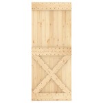 vidaXL Ușă glisantă cu set de feronerie 85x210 cm, lemn masiv de pin vidaXL Ușă glisantă cu set de feronerie 85x210 cm, lemn masiv de pin