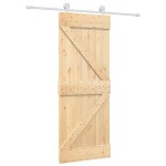vidaXL Ușă glisantă cu set de feronerie 80x210 cm, lemn masiv de pin vidaXL Ușă glisantă cu set de feronerie 80x210 cm, lemn masiv de pin