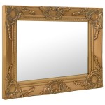 vidaXL Oglindă de perete în stil baroc, auriu, 50 x 40 cm vidaXL Oglindă de perete în stil baroc, auriu, 50 x 40 cm