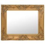 vidaXL Oglindă de perete în stil baroc, auriu, 50 x 40 cm vidaXL Oglindă de perete în stil baroc, auriu, 50 x 40 cm