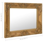vidaXL Oglindă de perete în stil baroc, auriu, 50 x 40 cm vidaXL Oglindă de perete în stil baroc, auriu, 50 x 40 cm